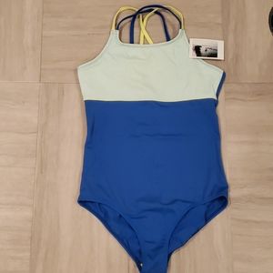 Lands End Girls' EUC Colorblock Swimsuit sz. 16